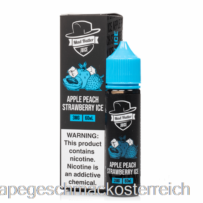 Apfel-Pfirsich-Erdbeer-Eis – Mad Hatter – 60 Ml, 6 Mg Vape-Geschmack